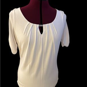 White House Black Market SP stretchy white top.  It is lined.